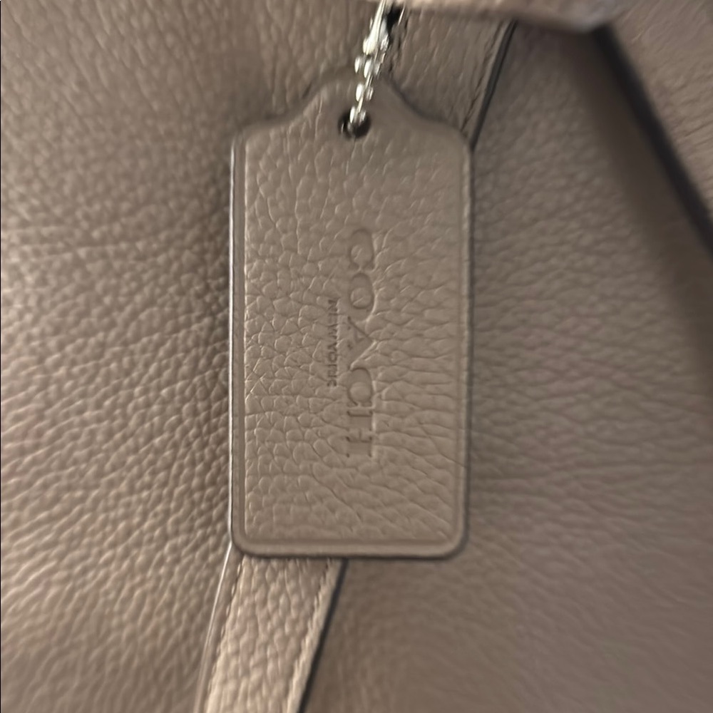 COACH Large Taupe Pebbled Leather Billie Backpack. - Picture 3 of 14